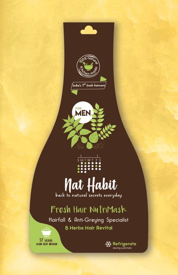 Men's 8 Herbs Hair Revital NutriMask <br><i>for Hairfall & Anti-Greying</i>